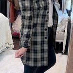 Worthington plaid trench clueless style jacket size 4 Photo 0