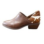 Yellow Box Booties Size 7.5 Brown Leather Cow Hair NEW Western Shooties Ankle Photo 4