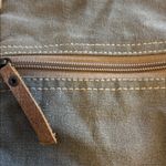 MYRA CROSSBODY BAG DARK GREY/BLUE CANVAS WITH TAN LEATHER TRIM ADJUSTABLE STRAP Gray Photo 6