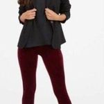 Spanx  NWT Velvet Legging High Waisted Tummy Control Stretchy Burgundy Red Medium Photo 0