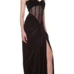 Bronx and Banco Gina Gown in Black Small New Womens Velvet Long Maxi Dress Photo 12