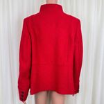 Talbots Women's  Plus Mid Length Boucle Wool Blend Coat Jacket Sz 14W Bright Red Photo 4