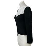 Reformation Reign Women Black Long Sleeve Sweetheart Bustier Blouse Top Size 6 Photo 2