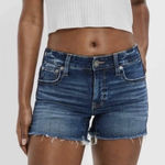 American Eagle  ‘The Dream Short’ Denim Midi Shorts Size 2 Photo 0