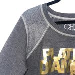 Chaser Dark Gray & Gold Foiled Champagne Graphic Sweatshirt Photo 3
