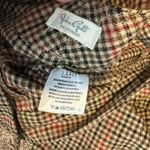 Brandy Melville  Straight Leg Plaid Print Pants High Rise Tan Red Black Preppy Photo 15