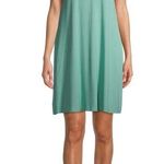 Aqua seafoam green jersey knit swing dress with pockets size small NWT Photo 0
