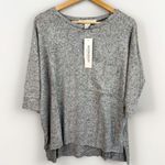 Workshop Republic Clothing WORKSHOP Republic Size M Heather Grey Pearl Soft Knit Top Athleisure Casual Photo 1