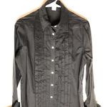 J.Crew  Pleated Dress Blouse Black Photo 5