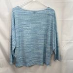 Ann Taylor women's blue long sleeve boat neck loose relaxed stretch casual shirt Photo 4