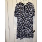 Reiss  Blue Lulu Ditsy Flippy Drop Waist Mini Dress Short Sleeve Flutter Medium 8 Photo 1