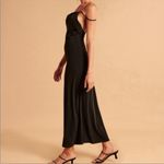 Abercrombie & Fitch  Black Satin Cowl Neck Maxi Slip Dress size Medium $130 Photo 2