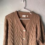 Cyrus Women's Cable Knit V Neck Button Front Cropped Cardigan Sweater Size M Photo 1