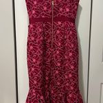 J.Crew Pink Eyelet Midi Dress w/ Flounce Hem (Size 6) Photo 3