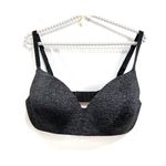 Victoria's Secret  RN 54867 Black Nylon No Wire T Shirt Bra Gray‎ 38D  Adjustable Photo 1