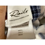 Rails  Shirt Small Hunter Plaid Flannel Button Up White Blue Coal Coastal Cozy Photo 6