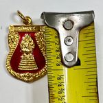 Vintage Thai Buddha LP Sothorn Jewelry Pendant Red / Gold Photo 2