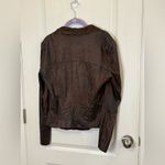 Blanc Noir Dark Brown Leather Jacket Size L Photo 4