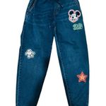 Disney Her Universe Women's Embroidered Patches Jogger Denim Pants Size S NWOT Photo 1