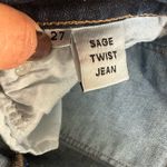 Tularosa  Two-Tone Blue Flare Jeans Photo 3