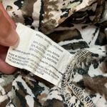 Erika  Abstract Print 3/4 Sleeve Button Down‎ Shirt Lightweight Neutral Photo 3