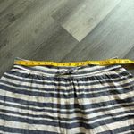 Gap  Skirt Blue White Stripe Pockets Linen Cotton Lined Large Photo 6