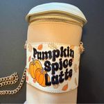 Skinny Dip Pumpkin Spice Latte vegan leather bucket bag, chain strap crossbody Tan Photo 9