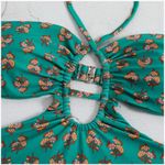 🏷️ One piece bathing suit and Coverup Set Green Floral Size Medium Photo 4