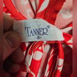 Vintage 1970’s Tanner Women's Floral Maxi Dress With Matching Coat Size 8 Red Photo 1
