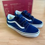 Vans Old Skool Suede Canvas Velcro 'Dress Blue” Women 9.0 US Mens 7.5 US Photo 7