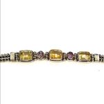 Amethyst Bali Sterling , Citrine, Quartz Bracelet Photo 4