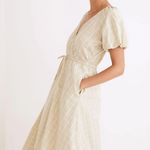 Madewell Plaid Tie-Waist Cottage Striped Midi Dress Size XS Photo 1