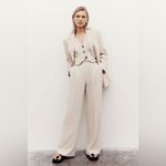 Shona joy NWT Irena High Waisted Tailored Pant Bone Womens Size 10 Photo 4