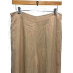 ZARA  Womens High Waisted Pleated Wide Leg Trouser Pants Beige Large‎ Photo 3