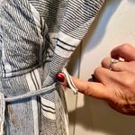 Blue Rain  faux wrap summer dress - black and white stripe - size XL Photo 5