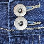 MARIANNE Size 16 Blue Denim Capri Jeans 5 Pockets Embroidered Back Pockets Photo 8