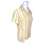Chaus Beige Striped women’s Shirt Tan Size 4 Photo 2