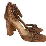 JLO by Jennifer Lopez Women's 7.5 Emilie Ankle Strappy Braided High Heels Sandal Tan Photo 0