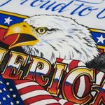 Hanes Vintage Y2K Proud to be American Bald Eagle Graphic T-Shirt Photo 3