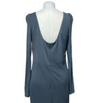 Marchesa Notte Black Long Sleeve Matte Jersey Evening Gown Ruched‎ Size 10 Photo 9