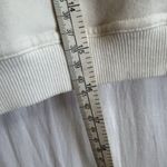 Alice + Olivia  White Cropped Sweatshirt Size S Ruched Sleeve Photo 5