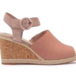 Toms Tropez Spanish Villa Wedge Heel Sandals Shoes 7.5 New NWT Suede Perforated Photo 2