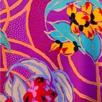 VINTAGE 1970s DAVID BROWN FLORAL ZIP ROBE LOUNGER KAFTAN MUMU DRESS Sz Medium Pink Photo 8