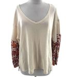 Anthropologie  vintage floral thermal top oversized sz M Photo 5