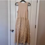 Grace Karin  Beige Eyelet Midi Dress Sleeveless Scoop Neck Casual Summer Large Photo 2