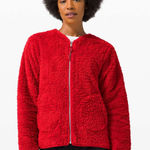 Lululemon  Red Oh So Sherpa Full Zip Jacket Photo 0