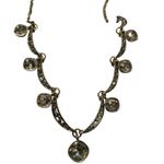 Trifari Crown Crystal Pave Necklace Vintage Silver Tone Filigree Clear Cushion Photo 6