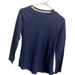 Isaac Mizrahi Live Essentials Womens XS Navy Long Sleeve Crewneck Top Photo 1