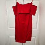 Lavish Lice Red Lavish Alice Deep Bandeau Asymmetric Hem Midi Dress Size US 4 (UK 8) Photo 2