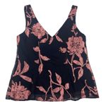 Alex Evenings  Women's‎ Metallic Floral Sleeveless Tank Top Size Small Petite Lux Photo 3
